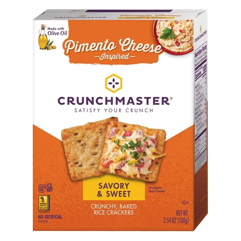 Crunchmaster Multi-Grain Pimento Cheese Crackers, 3.54oz
