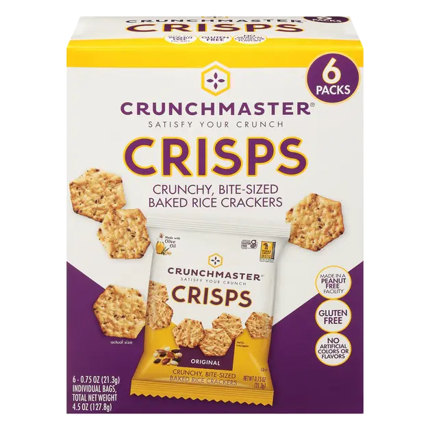 Original Crunchy Rice Crisps Crackers - 6 ct