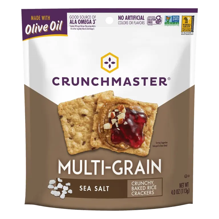 Sea Salt Multi-Grain Crunchy, Baked Crackers