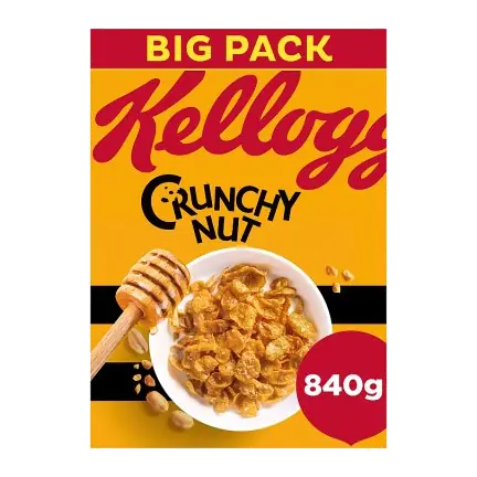 Kellogg's Crunchy Nut Breakfast Cereal Large Pack 840g