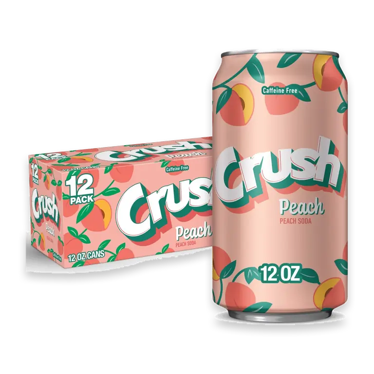 Peach Caffeine Free Soda Cans