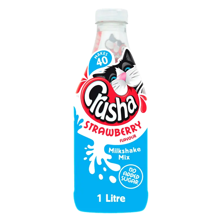 Crusha Strawberry Flavour Milkshake Mix 1 Litre