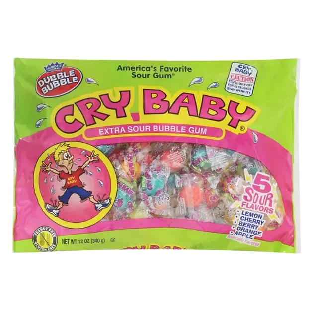 Bubble Gum, Extra Sour, 5 Sour Flavors