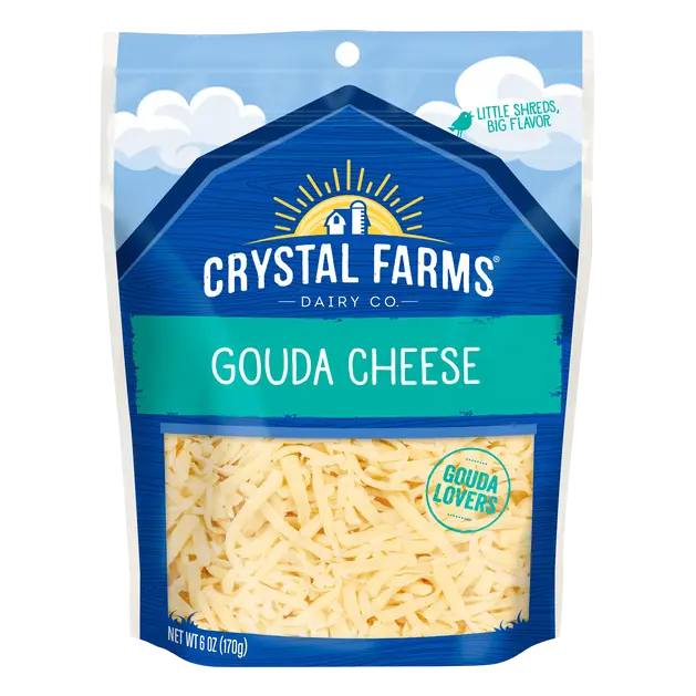 Crystal Farms Cheese, Gouda Shredded
