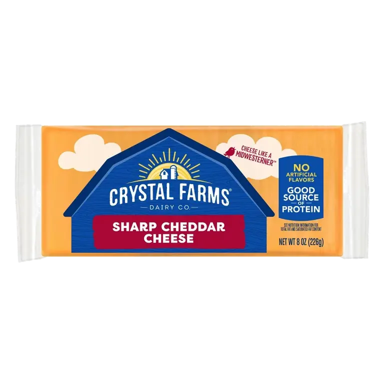Crystal Farms Sharp Cheddar Cheese, 8oz