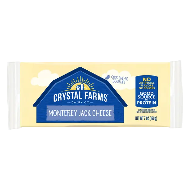 Crystal Farms Monterey Jack Cheese Block, 7 oz