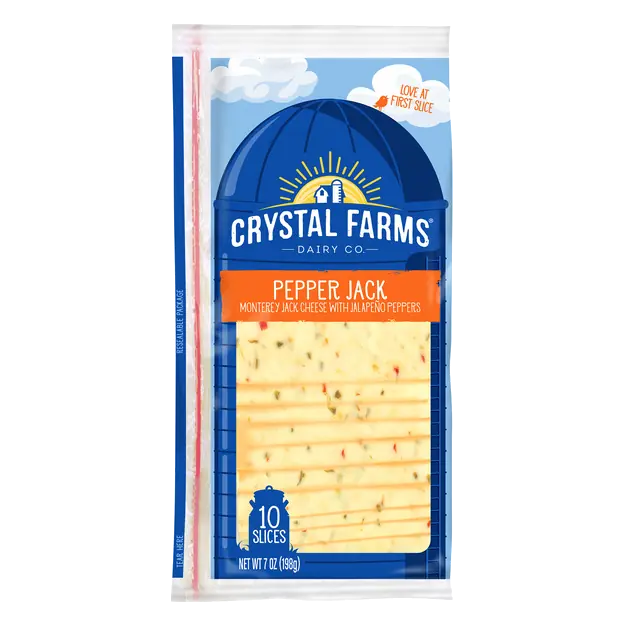 Pepper Jack Monterey Jack Cheese with Jalapeno Peppers Slices