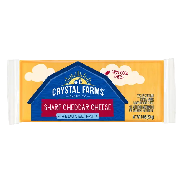 Crystal Farms Reduced Fat Sharp Cheddar Cheese