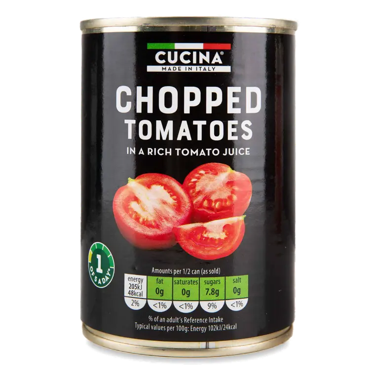 Chopped Tomatoes in a Rich Tomato Juice