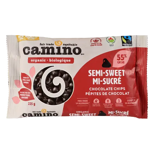 Organic Gluten-Free Chocolate Chips 55% Cocoa 225 g