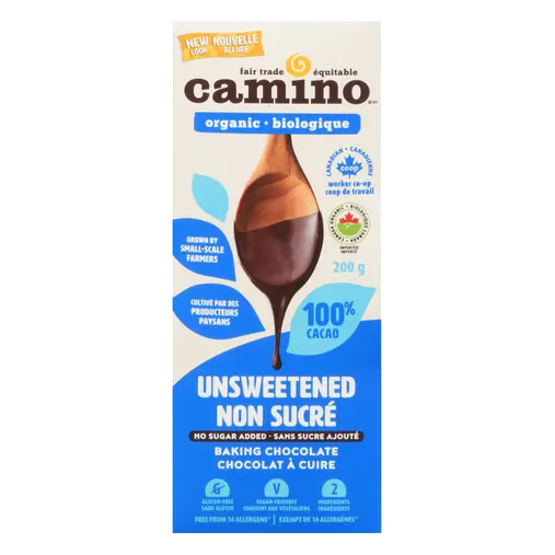 Organic Unsweetened 100% Baking Chocolate 200 g