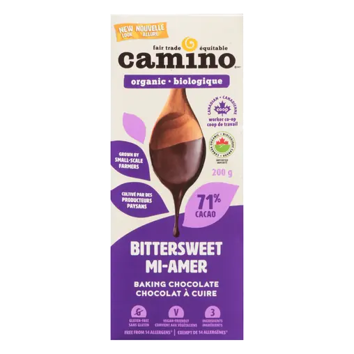 Organic 71% Baking Bits Bitter Sweet Chocolate 200 g