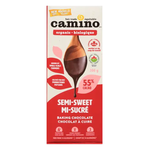 Organic Baking Chocolate 55% Cocoa Semi-Sweet 200 g