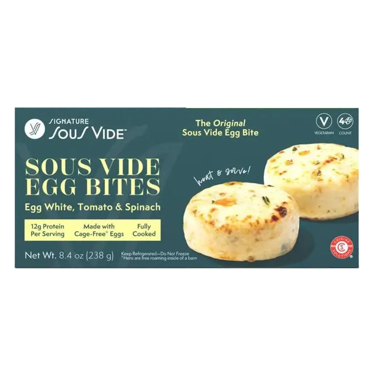 Cuisine Solutions Signature Sous Vide Egg White and Spinach Egg Bites, 8.4oz/2ct