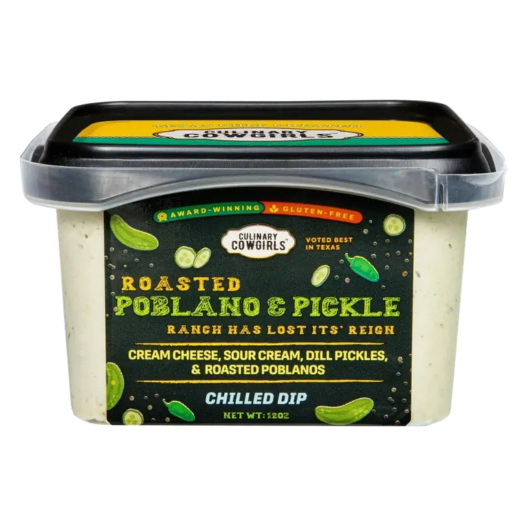 Culinary Cowgirls Roasted Poblano and Pickle Dip, 12oz