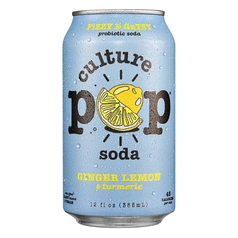 Culture Pop Ginger Lemon Soda, 12 fl oz