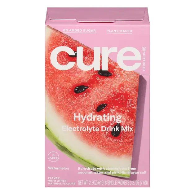 Cure Hydrating Watermelon Electrolyte Mix 8 - 0.27 oz Packets