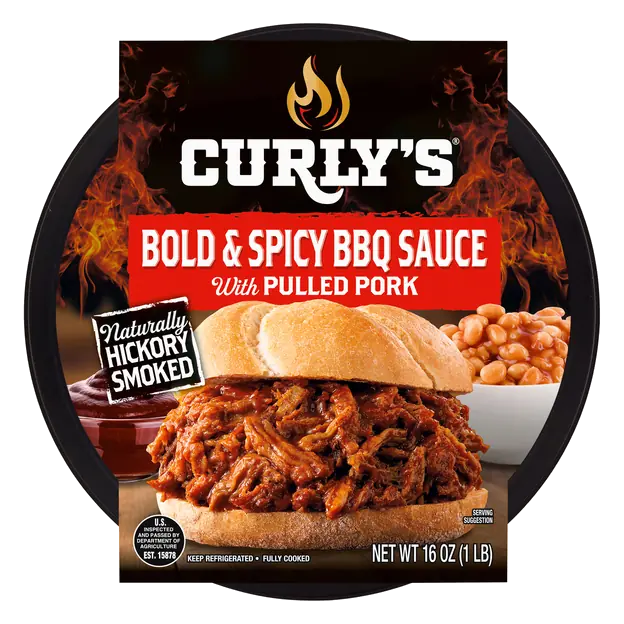 Fully Cooked Bold & Spicy BBQ Sauce Pulled Pork Refrigerated