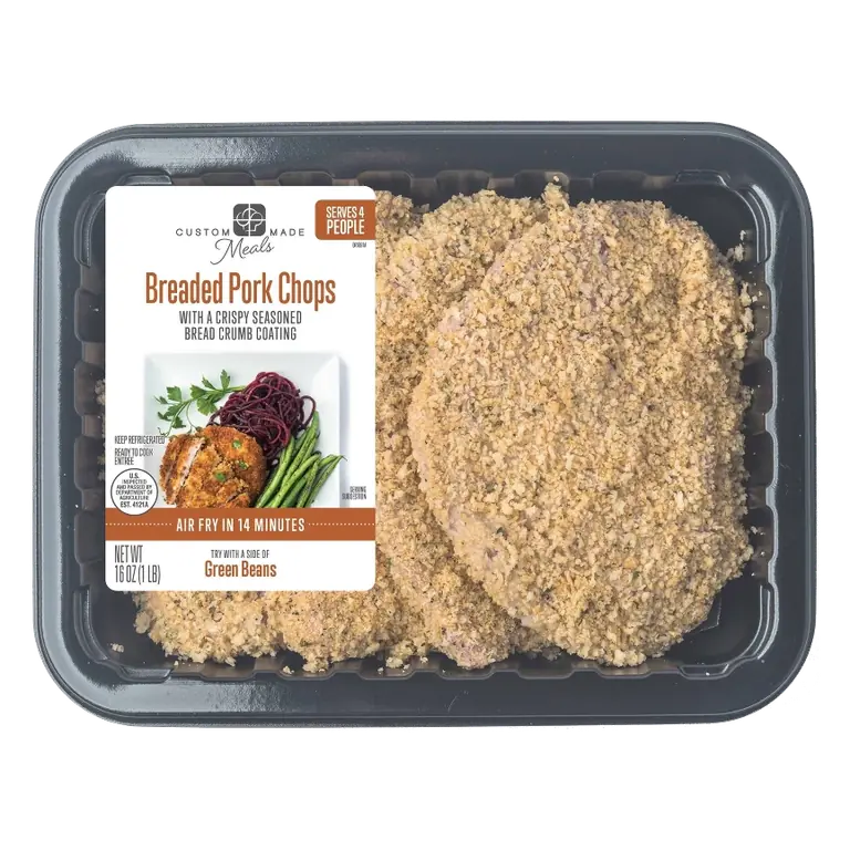 Custom Made Meals Fresh Boneless Breaded Pork Chops, 16oz