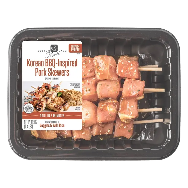Custom Made Meals Fresh Korean BBQ-Inspired Pork Skewers, 18.9oz