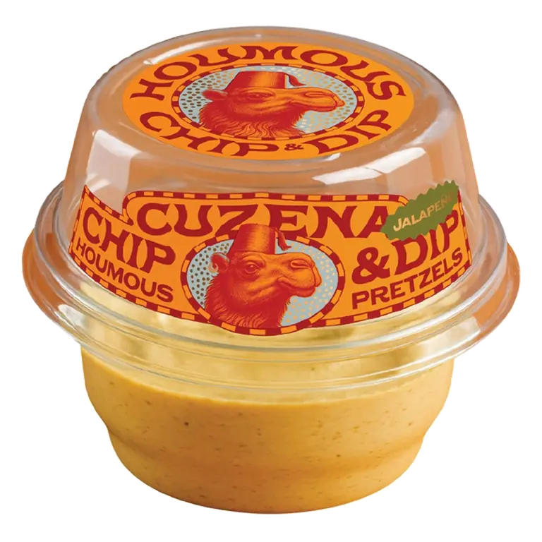 Chip & Dip Jalapeno Houmous With Toasted Pretzels