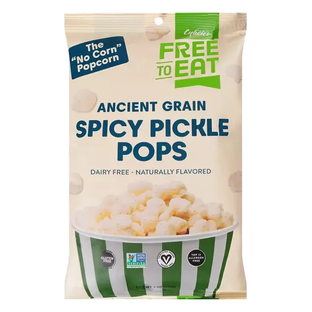 Free to Eat Ancient Grain Spicy Pickle Pops