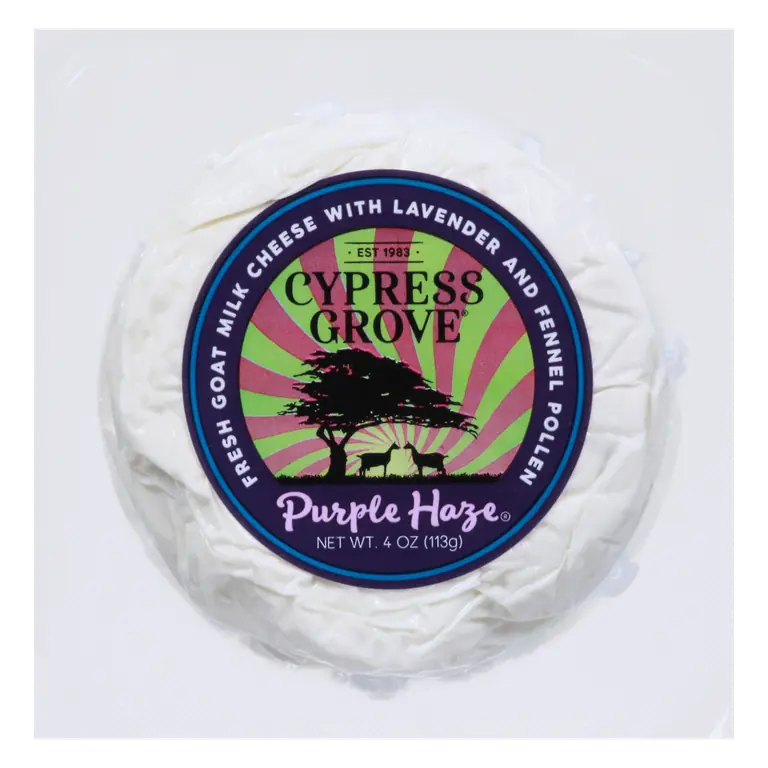 Purple Haze Goat Milk Cheese with Lavender & Fennel Wheel