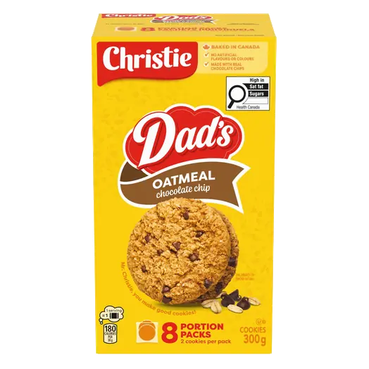 Dad'S Cookies Oatmeal Chocolate 8 Individually Wrapped Packs 300 g