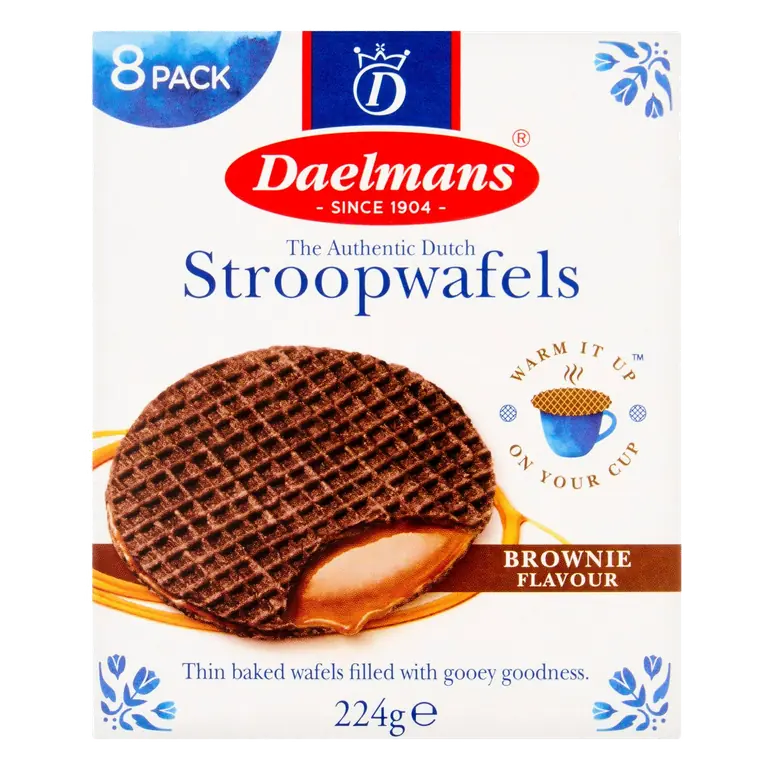 8 x Brownie Flavour Stroopwafels 224g