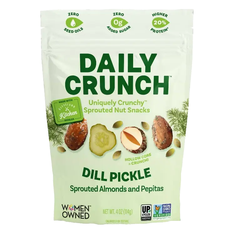 Daily Crunch Dill Pickle Sprouted Almonds, 4oz: Dried