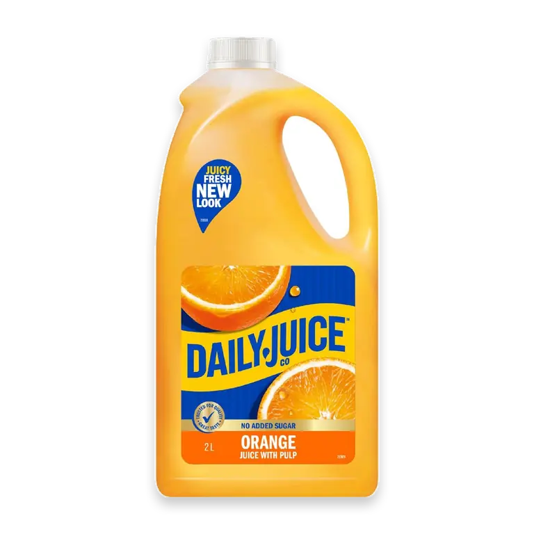 Orange Fruit Juice With Pulp Juice No Added Sugar