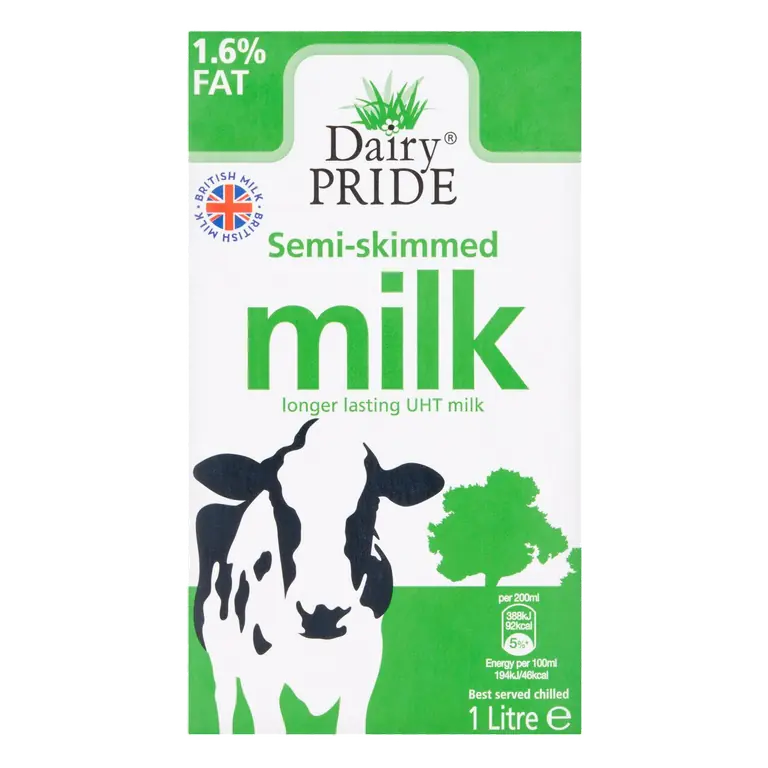 Semi-Skimmed Longer Lasting UHT Milk 1 Litre