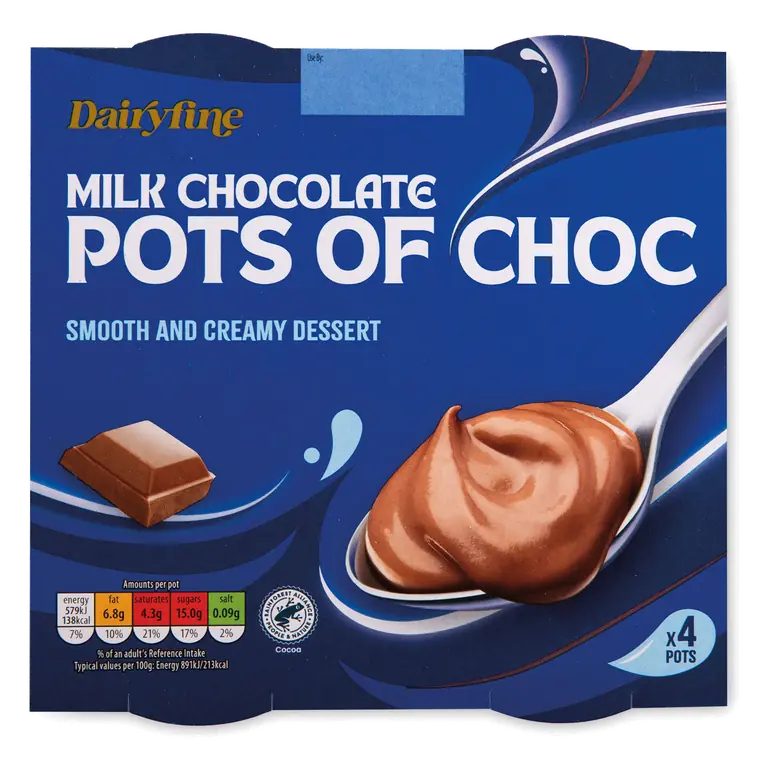 Milk Chocolate Pots of Choc 4 Pack