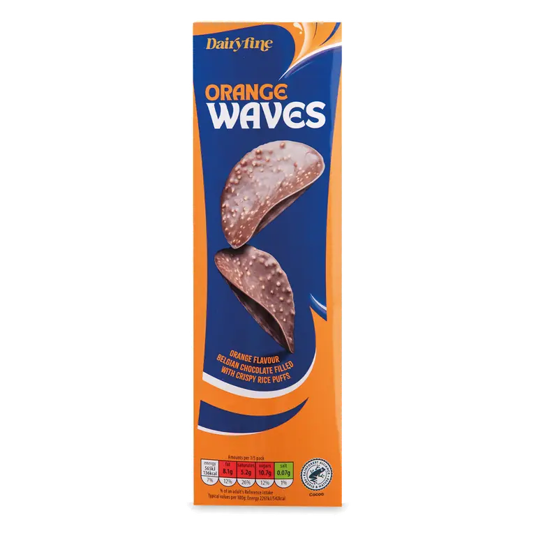Orange Flavour Belgian Chocolate Waves