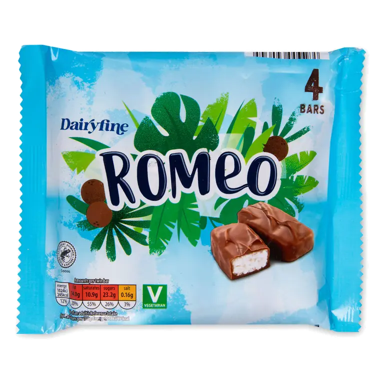 Romeo Chocolate Bars 4 Pack