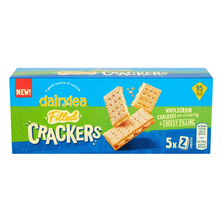 Dairylea Filled Cheese Crackers 5 pack Multipack (5 x 19.3g) 96.4 g