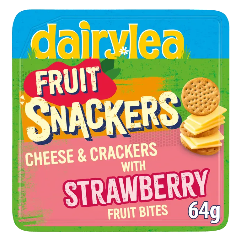 Dairylea Snackers Cheese & Crackers with Strawberry Fruit Bites Cheese Snack 64 g