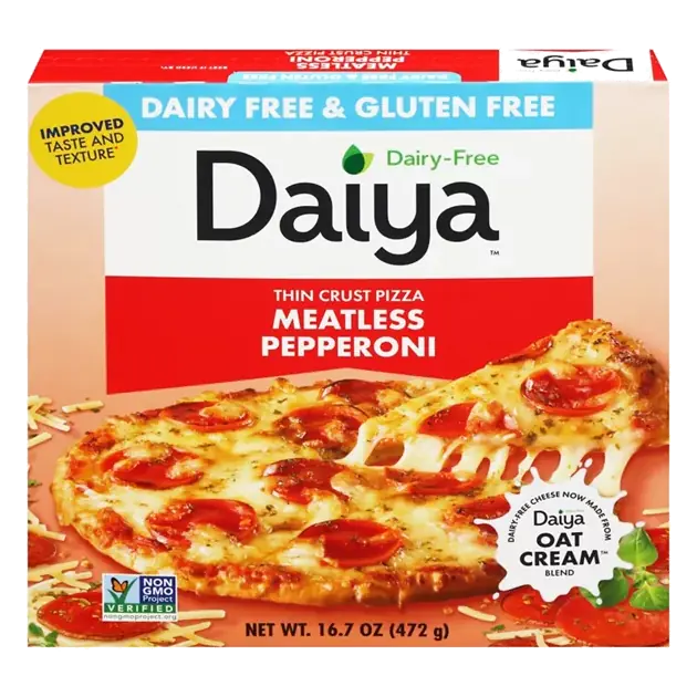 Dairy Free & Gluten Free Thin Crust Meatless Pepperoni Pizza