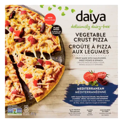 Daiya Dairy Free Gluten Free Vegan Pizza Mediterranean Vegetable Crust 411 g