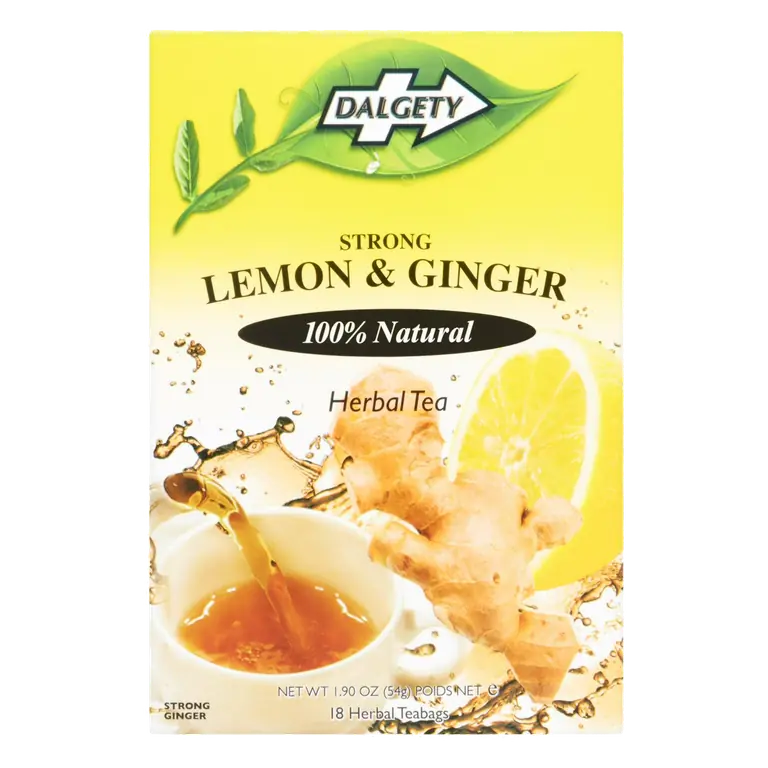 Strong Lemon & Ginger Herbal Teabags x18 54g