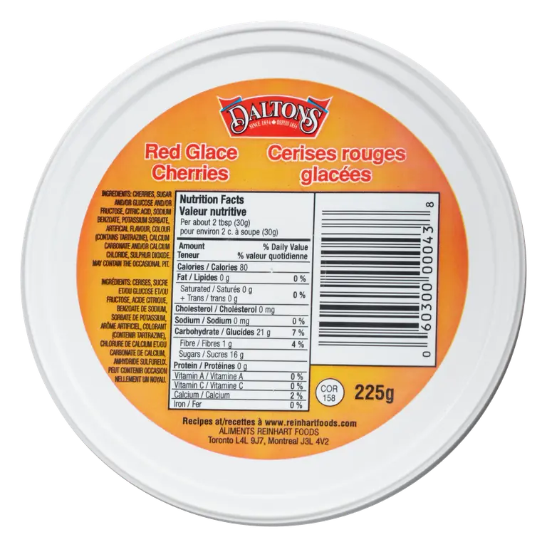 Glace Cherries Red 225 g