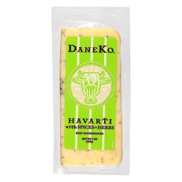 Imported Havarti Cheese Block with Spices & Herbs