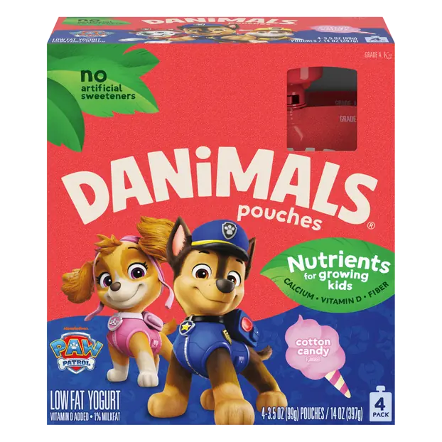 Low Fat Pawfect Cotton Candy Yogurt Pouches - 4 ct