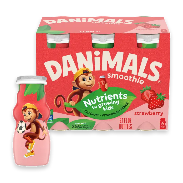 Smoothie Strawberry Low Fat Dairy Drink Smoothie Bottles