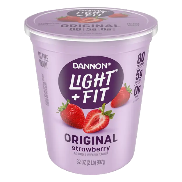 Light + Fit Fat Free Original Strawberry Yogurt