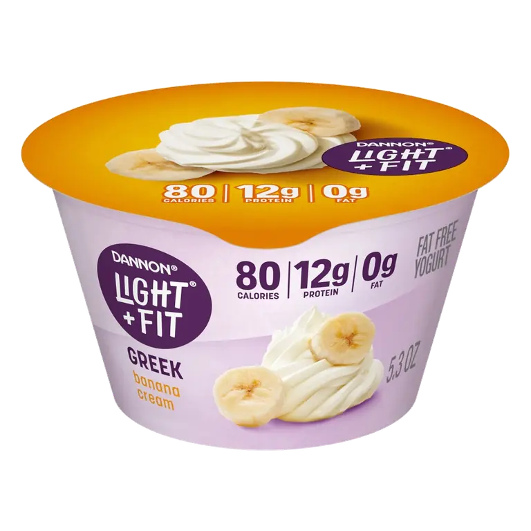 Light & Fit, Nonfat Greek Yogurt, Banana Cream