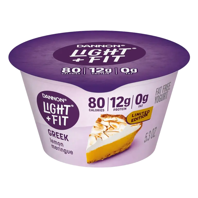 Light & Fit, Nonfat Greek Yogurt, Lemon Meringue