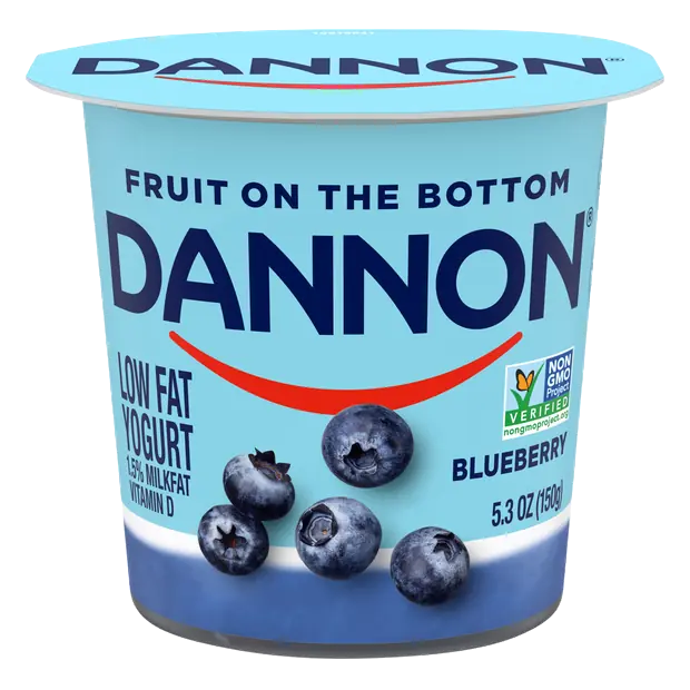 Low Fat Blueberry Fruit on the Bottom Yogurt Cup