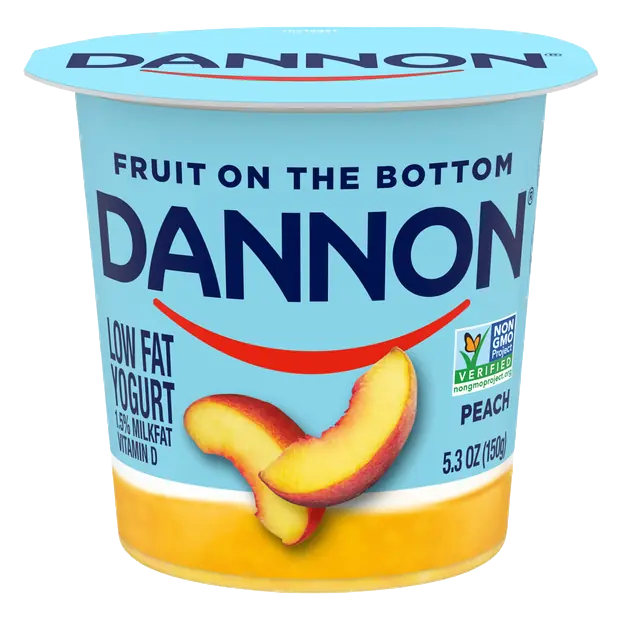 Low Fat Peach Fruit on the Bottom Yogurt Cup