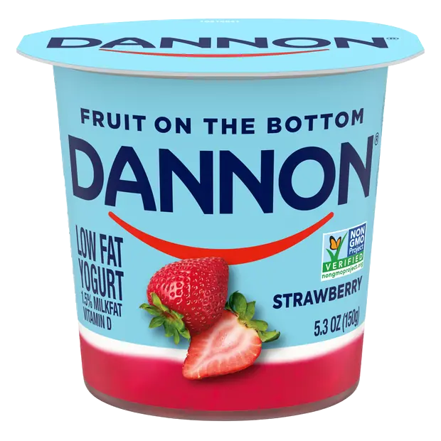 Low Fat Strawberry Fruit on the Bottom Yogurt Cup